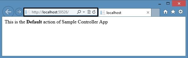 Running Default Controller